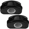 WRITWAA 2 Pezzi Guida Cavi per Barca in Acciaio Inox Nero Foro 17 MM | Yacht e Camper, Gestione Ordinata dei Cavi, Facile Manutenzione, Riduce Allentamenti, Accessorio Marino