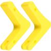 Luxshiny 2 Pezzi Supporto Bilanciere da Parete Porta Bilanciere Plastico Gancio a V Giallo per Palestra e Casa