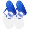 TOYANDONA 2 Set Orinatoio Portatile in Plastica 1000ml per Viaggio | Svuotamento Semplice, Pulizia Rapida, Uso per Donne e Persone Allettate, Colore Blu