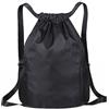 ZWWAAZHF Borsa fitness in tessuto Oxford impermeabile zaino stringa, Nero | Tessuto Oxford resistente all'acqua, tracolla regolabile, per escursionismo, nuoto, basket, arrampicata, escursionismo