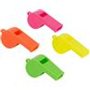 Ameisenkeks® Set di 4 fischietti per sport e tempo libero, fischietti con segnale forte per allenatori, arbitri e fan, pratici fischietti in colori fluorescenti, per calcio, scuola e stadio, 5 x 2 x