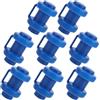 VANZACK 8 Pezzi Cappucci per Trampolino Piccoli in Plastica Blu per Pali di | Resistente All'usura, Collegamento e Fissaggio Rete, Ricambio Professionale, Installazione Semplice