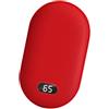 Wiffe Pacchetto termico trasportabile con 3 livelli di calore 3000mAh, rosso