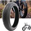 BaiWon 20'' 24'' 26'' Fat Bike, 20/24/26x3.0/4.0 pneumatici pieghevoli per mountain bike, pneumatici MTB di ricambio per uso su strada o fuoristrada | 30 PSI