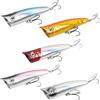 Vefungyan Top Water Popper Esche: 3D Occhi Tonno Popper Pesca in Acqua Salata Esche per Surf Pesca Gt Tonno Kingfish Predator Fish