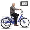 Generic Triciclo elettrico a 3 ruote per adulti, con pneumatici da 24, ideale per lo shopping quotidiano.