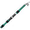 Igniport Canna da pesca telescopica compatta, 1,8 m, in fibra di carbonio, ultraleggera, portatile, mimetica, per pesca al lago, blu (verde)