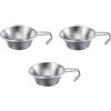 Gettimore Set di tazze in acciaio inossidabile: perfetto per il campeggio e la cucina | Corpo in silicone, coperchio di tenuta in plastica, si piega a 1,5 cm, si adatta alle tasche, colori blu e grigio