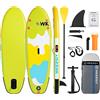 Vroomoto Stand Up Paddle Gonfiabile per Bambini, Tavola in PVC Stabile da | Costruzione in PVC, capacità 180 Libbre, 12-15 PSI, Pad di Trazione, Guinzaglio a Spirale, Viaggio con Zaino, Sport ,