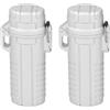Xiuganpo Tubi di Plastica per Conservazione con Coperchi Ermetici, (SILVER) | Contenitori sigillati impermeabili, custodie da viaggio portatili, piccolo organizer con corda per il trasporto, per