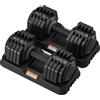Dripex Manubrio Regolabile 11/24,5 kg 5/10 Livelli con Basi Fitness Casa