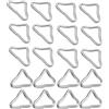 MAGICLULU 20 Anelli Triangolari in Acciaio Argentato Pezzi