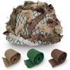 Generic Rete Coprielmetto Tattica Camouflage Strisce Tela Juta Kit Copertura | Rotoli Canapa,3 Toni;Maglia Intrecciata;Intreccio Fai Da Te;Per Giochi Airsoft,Caccia,Outdoor,Camp,Fauna,Ocio