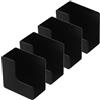 MUSISALY 4 Pezzi Porta Bilancia da Parete Nero in Plastica per Bagno e Casa | Supporto Bilancia Parete, Contenitore da Parete per Bilancia, Installazione Adesiva, Look Moderno
