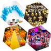 Vroomoto Pompa Elettrica per Palloncini Portatile Blu con Due Ugelli | Gonfiatore Portatile in ABS, Palloncini Rotondi e Lunghi, Decorazioni Natalizie per Compleanno, Spina Europea, 2 Ugelli