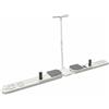 Harilla Abdominal Tavola Scorrevole per Addome Attrezzo Addominali Macchina Core Fitness Ritorno Automatico Struttura Divisa Facile da Trasportare con Base, Bianco, Bianco, con Corrimano