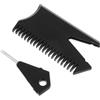 Healvian Pettine per Ceratura Paddleboard con Chiave Pinna, Plastico Nero | Bordi Dentati e Smussati, Applicazione e Rimozione Cera, per Tavole e Pinne da Surf