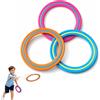 csncis Set di 3 dischi frisbee, anello per frisbee, 24 cm, per giochi all'aperto, giardino e spiaggia, morbido disco da lancio, anello volante, giochi di lancio per giochi all'aperto, giardino, spiaggia