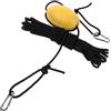 Healeved Boa Galleggiante in PVC per Kayak, Leggero e Portatile, Gialla | Corda in Cotone, per Pesca e Ancoraggio su Imbarcazione a Vento, Accessorio per Kayak e Canoa