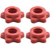 Generic Set di collari per manubri, 25 mm, in plastica, colore: rosso | Design a vite rapida, consente di risparmiare tempo cambiando le piastre, si adatta a barre cave da 25 mm, struttura in