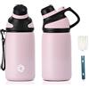 Fjbottle Borraccia Termica 400ml Acciaio Inox con Tappo Magnetico per Scuola