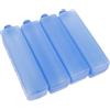 ibasenice Pacchetti di Ghiaccio Riutilizzabili per Frigorifero, Blocchi Refrigeranti Compatti Blu con Coperchio, 4 Pezzi, per Conservare Bevande e Alimenti