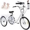 Generic Triciclo Eléctrico de 24 Polgadas para Personas Mayores