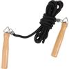 VICASKY Legno Corda in Saltare Nero Manici Sportiva per Allenamento | Filo in Fibra di Polipropilene, Impugnatura Ergonomica Rotonda, per Riscaldamento e Fitness, Corpo