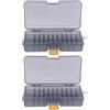 TOPPERFUN 2 Pezzi Scatola Porta Esche Doppia, PP ABS, Portatile | Coperchio Design a Chiusura, Resistente a Urti e Cadute, Rigida, ed Esche, Pratica