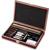 ECOMMUR Kit di pulizia per tutti i calibri in scatola di legno | Bacchette di pulizia Ecommur per armi ad aria compressa (pistole, carabine, fucili e fucili a pallini o pallini)