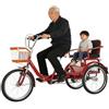 Generic Triciclo tandem per adulti da 20 pollici a 3 ruote, ideale per shopping, svago e picnic.