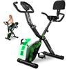 SLUNSE FITNESS X-Bike Pieghevole da Casa con 10 Livelli di Resistenza, Design 3 in 1 Salvaspazio Cyclette Magnetica Silenziosa, Telaio a X fino a 150 kg, Monitor LCD Multifunzione