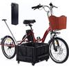 Generic Triciclo elettrico per adulti da 20 pollici, ideale per l'uso quotidiano e per fare la spesa.