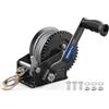 ZOMIYU Verricello portatile per rimorchio per barca, 200/1600 lb, verricello a manovella con cavo in acciaio da 26 m, cricchetto a 2 vie, rapporto di trasmissione 3,2:1/4:1, per barche, ATV, moto