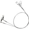 NbgrvB Filo da pesca rivestito in titanio con girevole e per | Fast Lock Snap, cavo in acciaio 7 x 7 fili, forte resistenza alla trazione, 30 cm, 14 kg o 35 cm, 18 kg, 2 pezzi