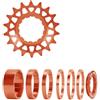Generic Lega di alluminio Single Speed Cassettes per Mountain | Cassetta singola in lega di alluminio con distanziatore e anelli di bloccaggio per mountain bike e bici da strada