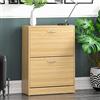 Vida Designs, scarpiera con 2 cassetti, armadio, scarpiera, organizer per mobili in legno, unità in legno, pino