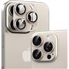 AHASTYLE per iPhone 16 Pro/iPhone 16 Pro Max protezione dell'obiettivo | 1:1 Perfect Fit, copertura per fotocamera in vetro temperato con telaio in metallo, tutto in uno smerigliato
