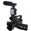 NGDVJEXPHUKS Videocamera, Videocamera for streaming live da 64 MP digitale 4K Webcam 18X Ruota Touch Screen Registratore video Vlog Zoom(16GB SD Card,With Light MIC)