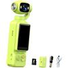 Generic Vlog Action Camera con Testa Ottica Rotante, Verde | Fotocamera portatile Vlog 1080P con ricarica di tipo C per viaggi, vlog quotidiani e video all'aperto, per clip video