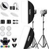 Godox MS300V 2-Pack Professionale Studio Strobe Flash Light 300W Studio Flash Strobe kit 300W GN58 0.1-1.8s Tempo di riciclaggio 2.4G X-System, LED Modelling lampada 5600 ± 200K Flash Light