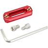 Generic Morsetto a vite da 1/4 pollici per gabbia fotocamera DSLR, rosso | Morsetto Clip Top Handle Morsetto Slider Adapter per Camera Cage Handle Grip, Foro di bloccaggio multiplo, Supporto microfono