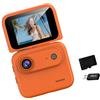 Masreoi Fotocamera sportiva con schermo ribaltabile con batteria da 6 ore, C | Obiettivo grandangolare 4K UHD 143° per mountain bike e trail running, Vlog liscio