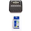Brother PT-D210 Etichettatrice Desktop Professionale con Display, fino a 12 mm + Nastro Laminato TZE231, 12 mm, Nero su Bianco