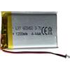 RmtcBal Batteria LiPo 603450, 3,7 V, 1200 mAh, ricaricabile, ai polimeri di litio, con circuito di protezione e spina PHR da 1,25 mm, 2 poli, corrente di carica massima 1,2 A, per elettronica fai da te, GPS