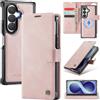 ONETHEFUL Custodia a libro per Samsung Z Fold 8 Ultra, rosa | Custodia magnetica rimovibile 2 in 1 con blocco RFID, 3 slot per carte e tasca per monete; supporta la ricarica wireless