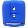 OTMIK Custodia in Silicone per la Copertura della Chiave dell'Auto adatto per Nissan Tiida X-Trail Pathfinder Navara Qashqai Primera p12 Kashkay J10 (Blu)