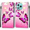 KENHONER Custodia per Honor 400 Lite 5G, Farfalla | Portafoglio Pelle PU, Magnetica, Resistente Agli Urti, Scomparto Carte Credito, Pieghevole, Flip Libro, Motivo