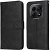 YUXING Cover per Xiaomi Redmi Note 15 5G/Poco M8 5G, Custodia a Libro | Pelle, Portafoglio, Blocco RFID, Porta Carte e Tasca Contanti, Chiusura Magnetica, Supporto, Antiurto-Nero