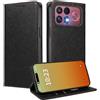 MOJIA Cover per Xiaomi Poco F9 Ultra, [Forte Chiusura Magnetica] Case Portafoglio in Pelle PU Premium, Custodia a Libro per Telefono con Porta Carte. Nero